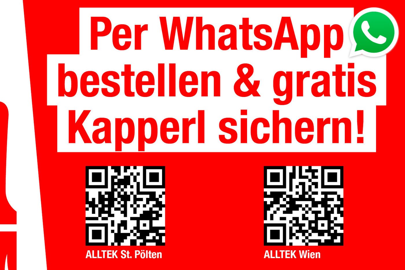 Bestellungen ab sofort auch über WhatsApp 