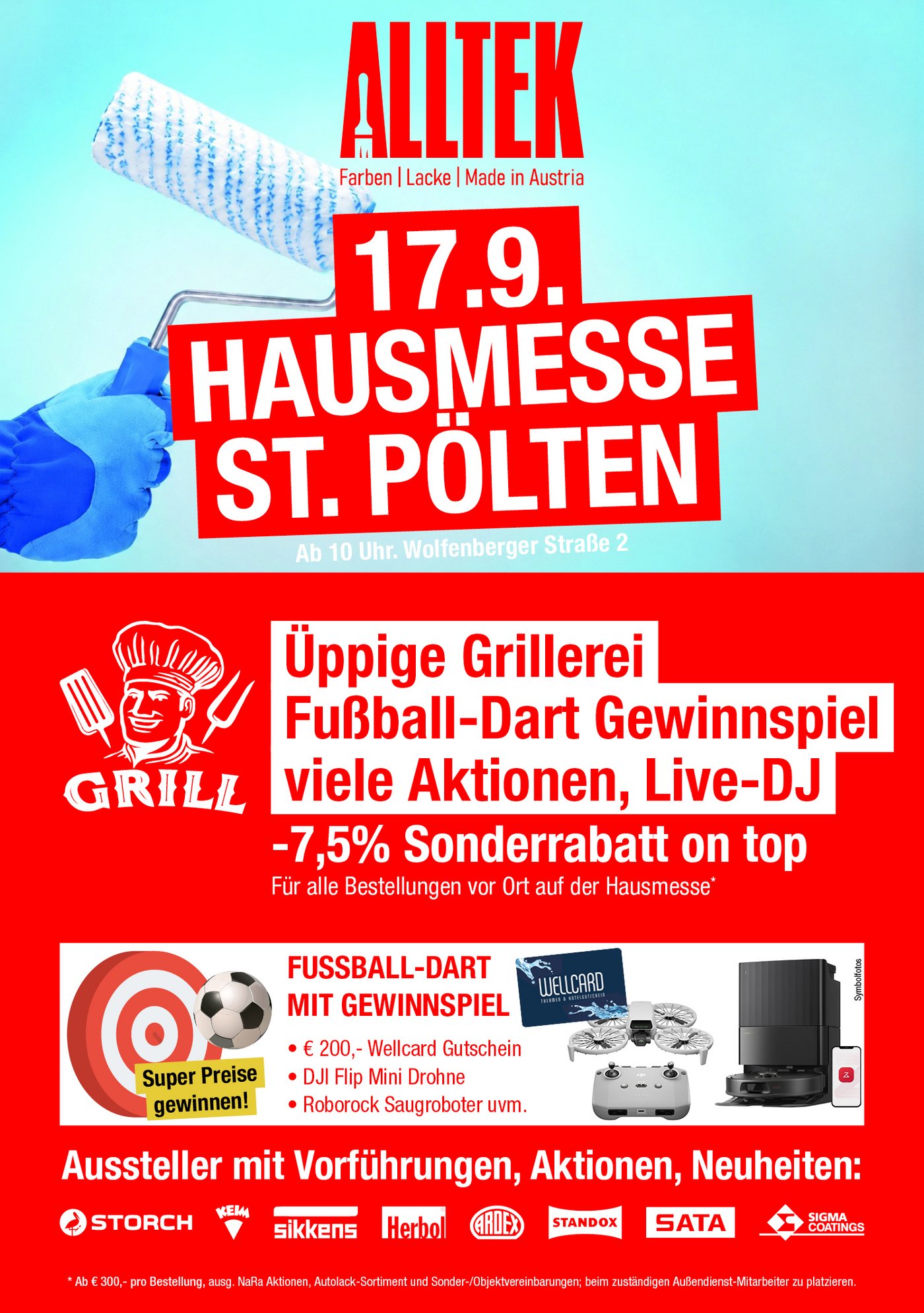 Aktionswochen bei ALLTEK. Hausmesse in St. Pölten am 17. September