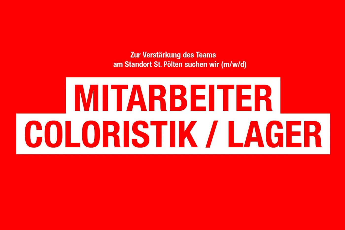 Mitarbeiter Coloristik / Lager 