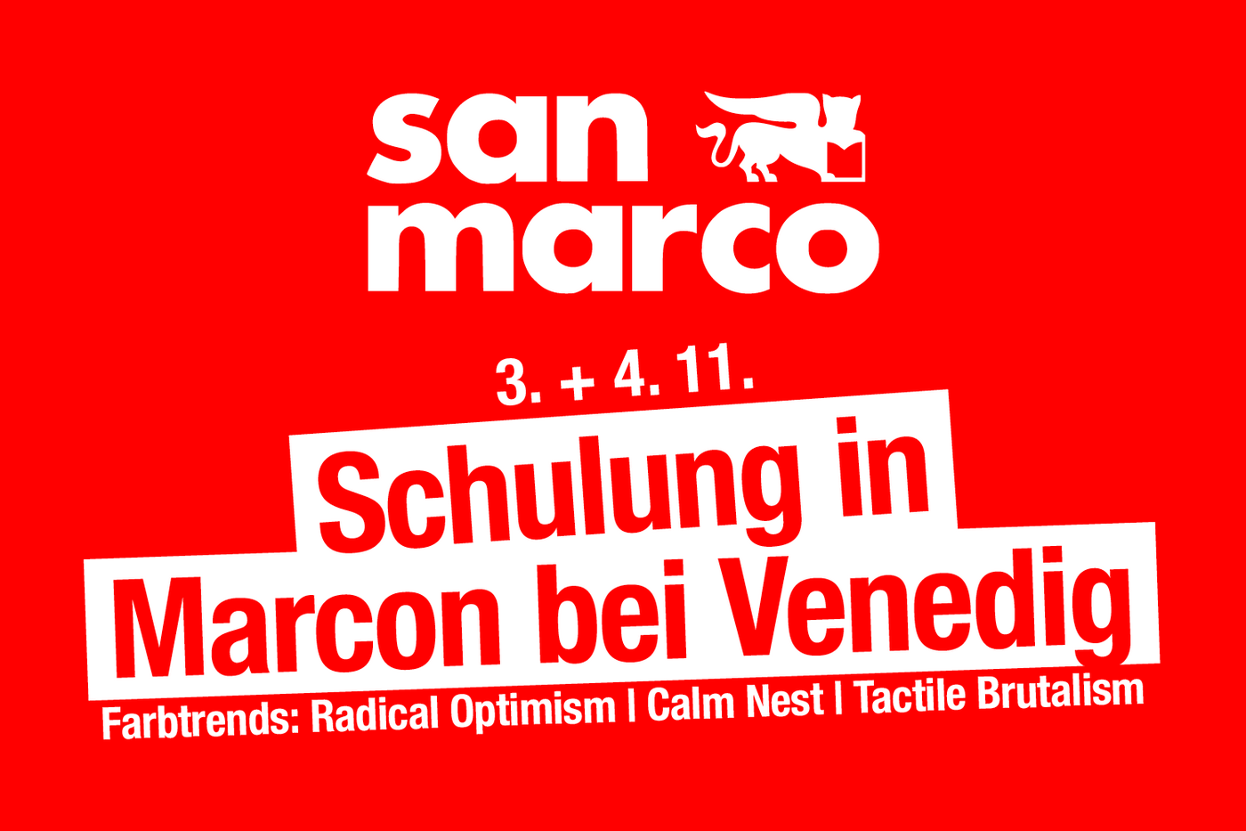 San Marco Schulung 2026